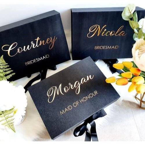 Personalized Will you be my bridesmaid box proposal gift box，birthday party Bridal shower maid of honor Custom Wedding box