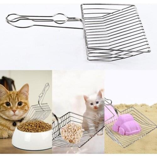 Metal Iron Hollow Cat Litter Shovel Cat Holder Pet Poop Scoop Cat Shovel Metal Scoop Care Tools Pet Cleaning Supplies Cleaner