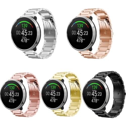 20MM Men Smart Watch Strap Metal Band Rose Gold/Black/Silver For POLAR Ignite