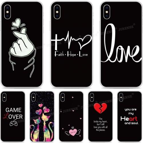 For iPhones 12 Mini 11 Pro XS Max XR X 6 7 8 Plus SE2 SE 2020 Love Heart Soft Silicone Phone Case For iPod Touch 7 6 5 Cover