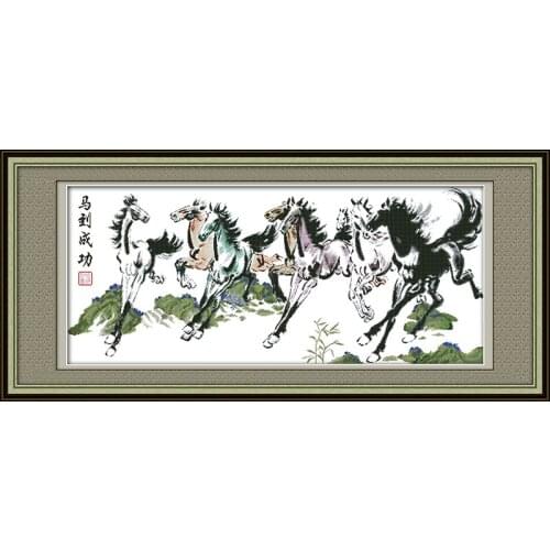 Wishing you every success(5) (expo edition) cross stitch kit cartoon canvas stitching embroidery DIY handmade needlework