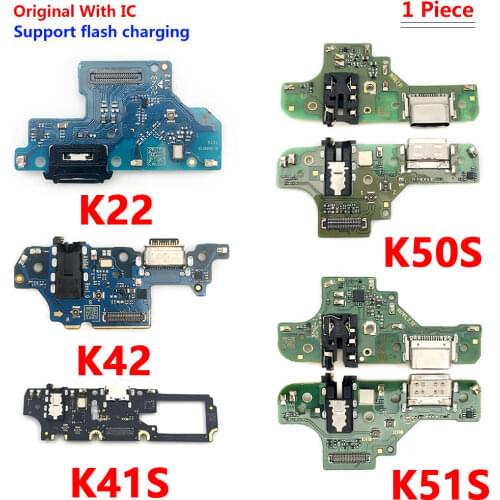 Original New USB Charging Port Connector Board Flex Cable With Microphone For LG K51 K61 K41S K50S K8 Plus K22 K51S