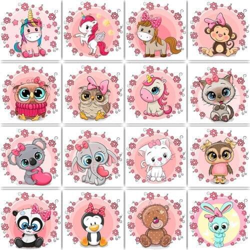 Full Square 5D Diamond Painting Environmental Protection Handicraft Diamond Embroidery "Cartoon Animal Scenery" Home Decoration