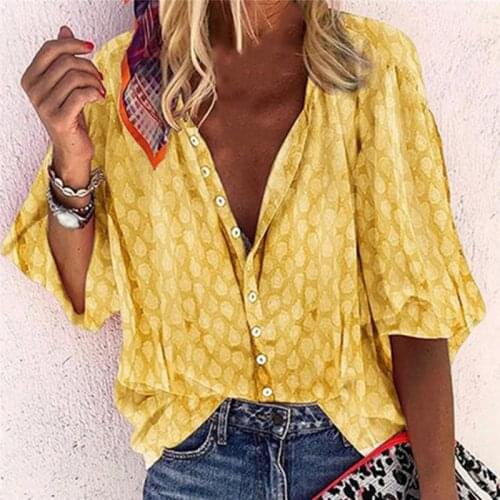 Leisure Yellow Shirts Button Lapel Cardigan Top Lady Loose Long Sleeve Oversized Shirt Womens Blouses Spring Blusas Mujer