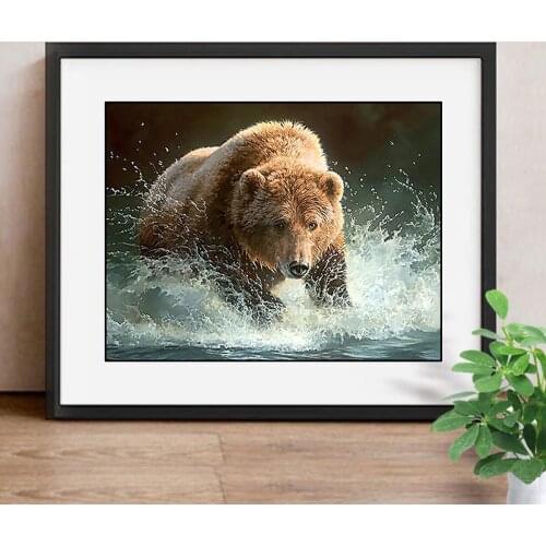 DIY Diamond Embroidery Animal Bear Diamond Painting Sale Drill Rhinestones Painting Needlework Sets Home Decorative