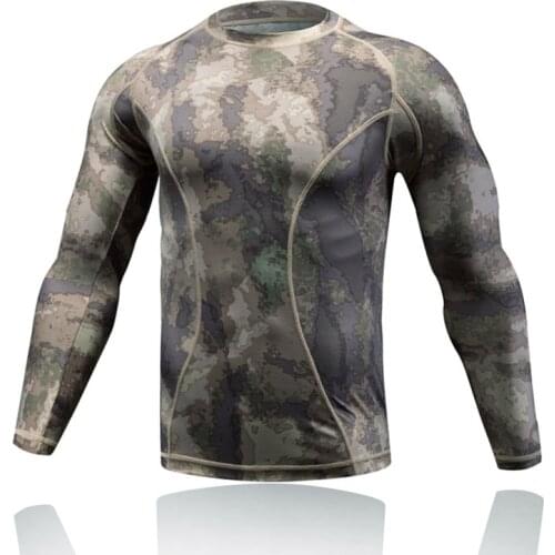 ActionUnion Tactical Military Mens T shirt Long Sleeve Top SWAT Combat T-Shirts Tee Cool Quick-Dry Camouflage Hunting Airsoft
