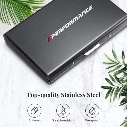 For BMW E46 E36 E34 E87 E90 E30 Anti-Scan RFID Aluminum Metal Credit Card Holder Slim Blocking Wallet Case Card Protection Case
