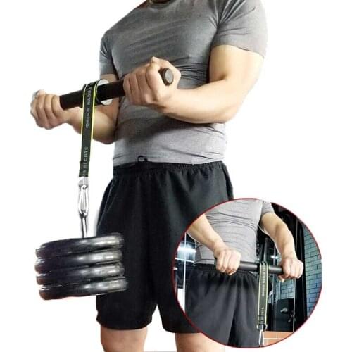 Gym Fitness Forearm Trainer Strengthener Wrist Roller Hand Gripper Strength Exerciser Weight Lifting Rope Waist Roller Equipment