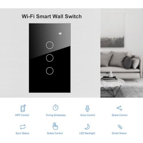 Wifi Smart Touch Switch Voice Control Light Switch With Wireless Remote Control Wall Switch Work for Alexa Echo Google Home