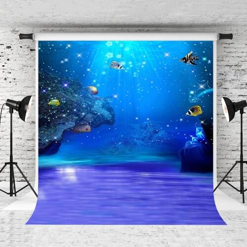 VinylBDS Underwater World Photography Backdrop Fundo Undersea Wonders The World Width Backgrounds