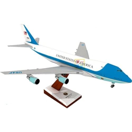 Air Force One Boeing 747 Aircraft 3D Paper Model DIY Puzzle Hand-made Origami Toy Model Papercraft
