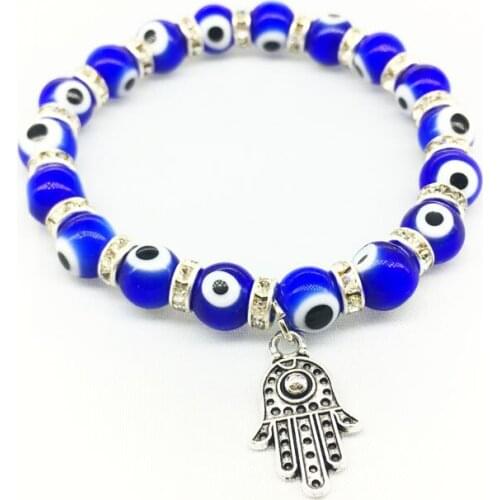High Grade Jewelry Women Men Bracelet Hand of Fatima Design With Special Beads Bring Happiness For Owner Provide Dropshipping