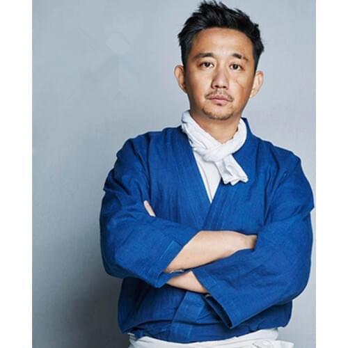 Japanese Men Hanten Winter Warm Wadded Cotton Kimono Haori Coat Outterwear Casual Home Clothes Men Loose Overcoat DH051