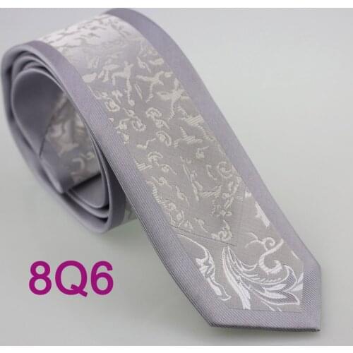 YIBEI Coachella Ties Gray Tie Narrow Bordered With White Silver Birds Animals Neckties Casual Dress Microfiber Corbatas Slim