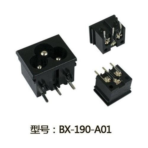 10Pcs 3 Pins IEC320 C6 Power Inlet Socket Connector AC 250V 2.5A Panel Embedded