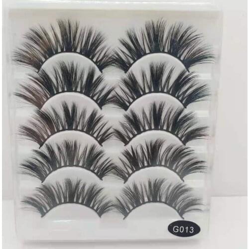 3D chemical fiber eyelashes are soft and reusable false eyelashes Miami dramatic chemical fiber eyelashes five pairs set