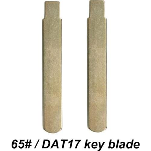 Uncut Flip car Key Blade 65# DAT17 folding remote key knife with centre slot