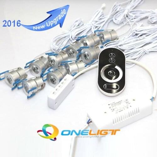 AC85-265V 3W MINI LED Downlights LED Down Lamps+LED Dimming Driver +Touch Dimmer Remote Controller Warm Cool White Free Shipping