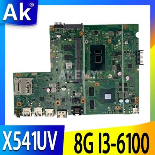 AK X541UJ X541UV Laptop motherboard For Asus X541UJ X541UV X541U X541 Test original mainboard 8G RAM I3-6100