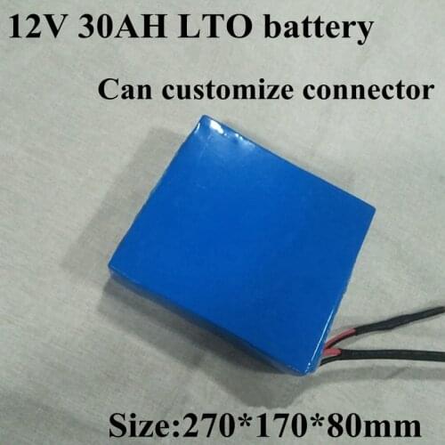 12v 30ah LTO Battery Pack Lithium Titanate Battery BMS 6S 14.4V for Household Appliances Light Lawn Mower UPS + 5A Charger