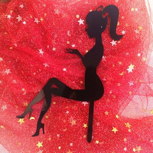 High Heels Lady Girl Acrylic Cake Topper Wedding Birthday Cake Decoration