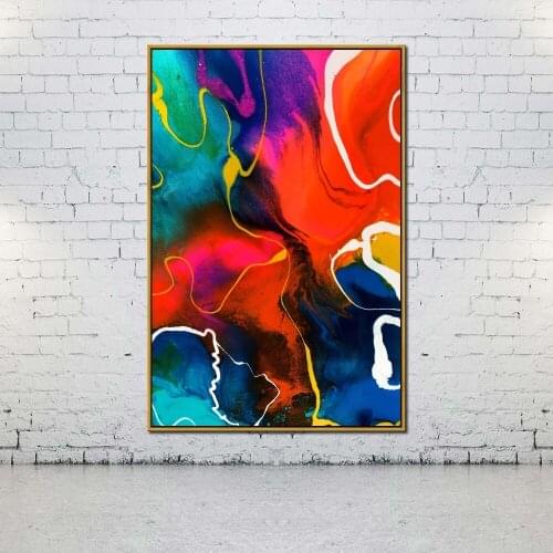 Artcozy Oil Canvas Painting For Home Decoration Abstract messy Wall Art
