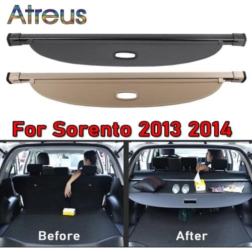 Atreus 1set Trunk Parcel Shelf Cover for Kia Sorento 2014 2013 Retractable Rear Racks Spacer Curtain Accessories