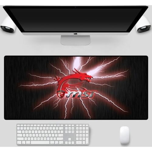 Mairuige MSI Mouse Pad Large Size Mouse Pad XXL Gamer Non-slip Rubber Pad Gamepad Keyboard Gaming Laptop PC Desk Mat 30x80/90x40