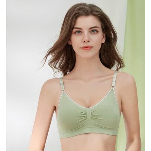 Elastic Gathering Bralette Push Up Bra Anti-light Wire Free Bra Solid Underwear Women Lingerie Padded Seamless Sexy Lingerie