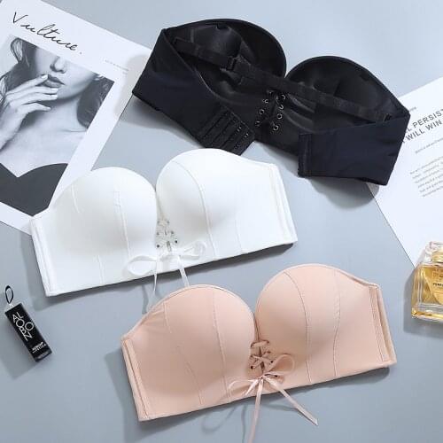 Push Up Tops Strapless Women Bra Sexy Backless Invisible Lingerie Seamless Adjustable Wireless Female Bralette