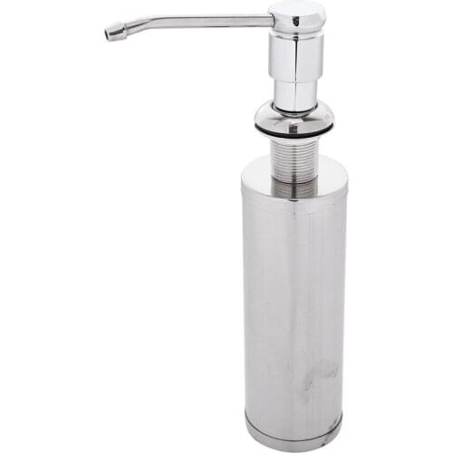 Kitchen Sink Soap Dispenser, Built in Hand Soap Dispenser Pump in SUS304 Stainless Steel Chrome Finish with High-Capacity Metal