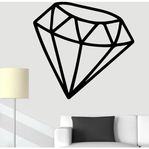 Geometric Diamond Wall Stickers Living Room Decoration Beautiful Vinyl Decal Abstract Home Decor Removable Wall Decor