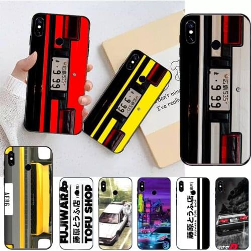 Initial D Car taillight AE86 Japan Anime Phone Case For Xiaomi Redmi note 7 8 9 t max3 s 10 pro lite coque funda shell cover