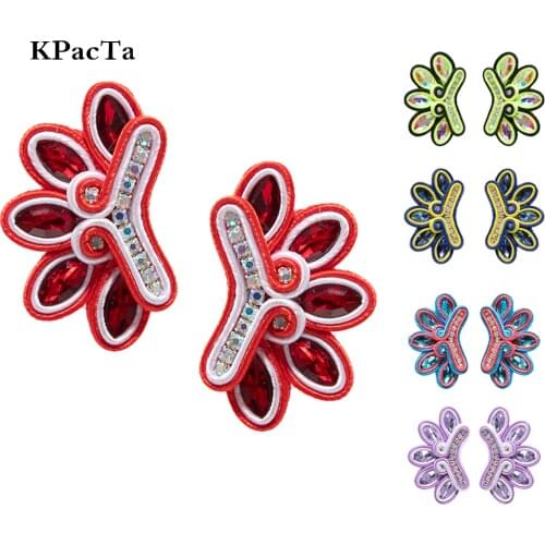 KPACTA Ethnic Feature Style Creative Drop Earrings Fashion Jewelry For Women Soutache Handmade Weaving Hanging Earring Oorbellen