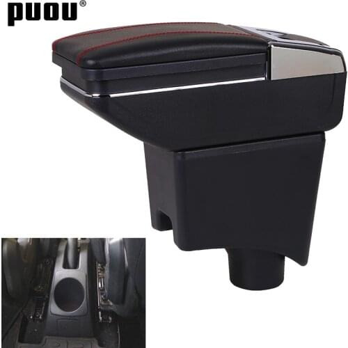 For Renault Logan 2 central Store content Storage box Double armrest box with Ashtray Cup holder accessories Russian version