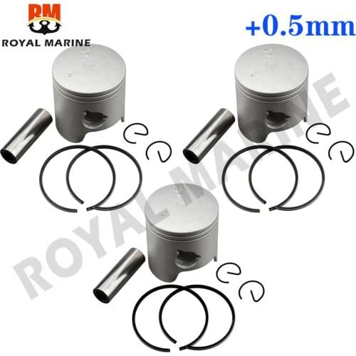 6K5-11636-03 6K5-11636-03-00 Piston (+0.50) 6K5-11601-22-00 piston ring (+0.5mm) for yamah boat engine 60HP 6K5-11601 6K5-11636