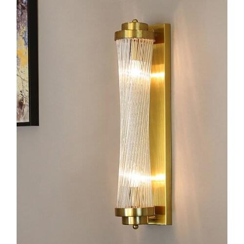 Light Luxury Luminous Two-Headed Wall Lamp Living Room Corridor Lamp Background Wall Lamp Simple Modern Bedroom Bedside Lamp