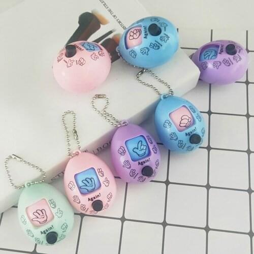 Family Game Rock Paper Scissors Play Toy Car Keychain Scissor Paper Stone Toys Key Chain Egg Key Ring Rock Paper Scissors
