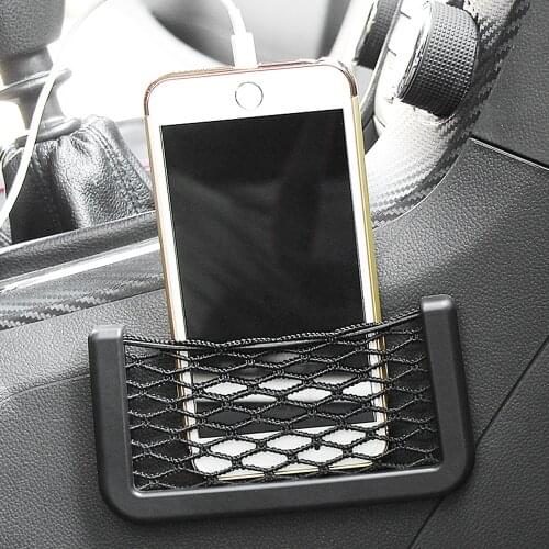 For Nissan Juke Cube Note E11 E12 March Micra K12 Car Seat Back Storage Net Bag Phone Holder Mesh Organizers Pockets Trunk Net