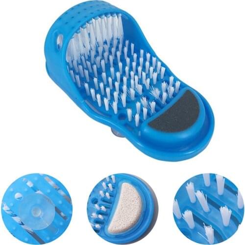 Shower Foot Scrubber Foot Scrub Brushes Bath Massage Slippers Exfoliating Feet Brush Pumice Stone Bathroom Foot Cleaning Washer