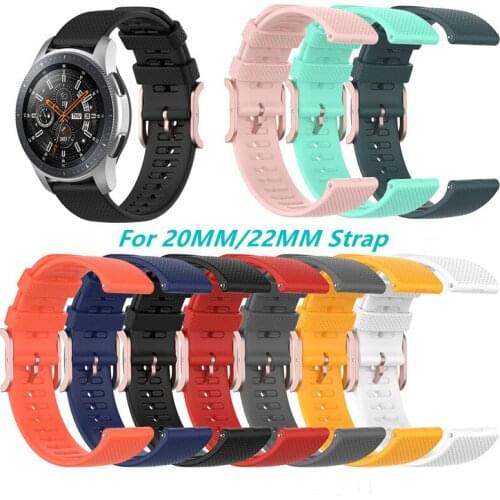 20mm 22mm Silicone Strap for Samsung Galaxy Watch 42m 46mm Watch 3 41mm 45mm Band Active 2 Gear S2 S3 Huawei Watch gt 2 Bracelet