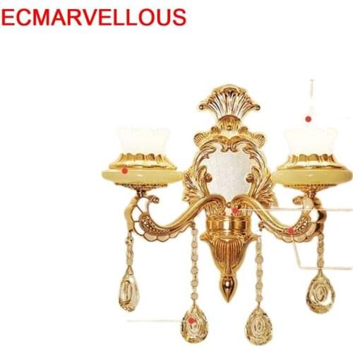Sconce Lampara De Techo Colgante Moderna Badkamer Verlichting Crystal LED Wandlamp Luminaire For Home Bedroom Light Wall Lamp