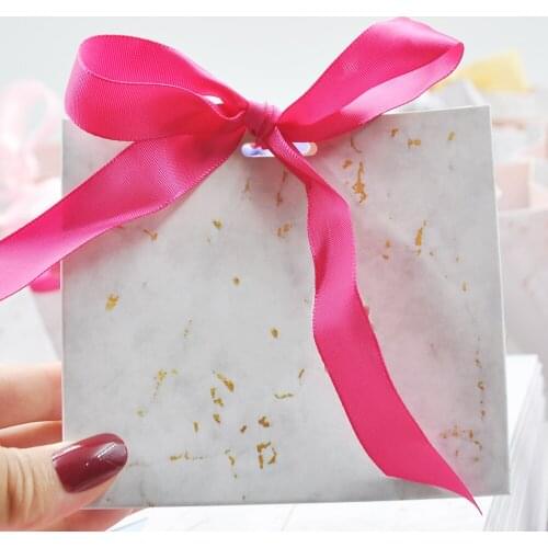 Lash packaging Wholesale Mini Marble Gift Bag for Party Chocolate Paper Package/Wedding candy Makeup eyelash boxes storage case