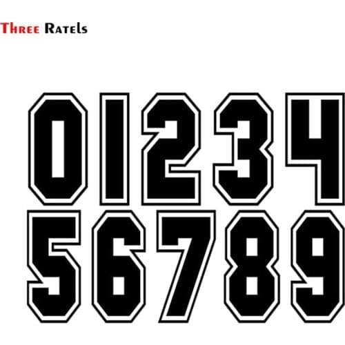 Three Ratels FD17 Vinyl Die Cut Racing Number Sticker For Car Motor Bike Truck Laptop Helmet Mercedes Benz