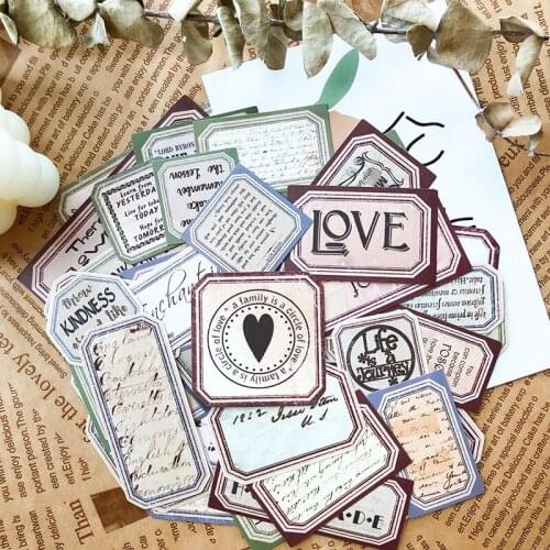 Vintage material sticker DIY scrapbooking junk journal base collage mobile diary happy plan gift sealing decoration stickers