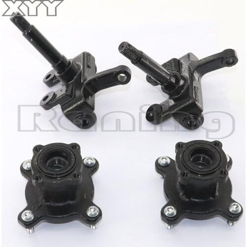 1SET 4 Stud Steering Strut Knuckle Spindles with Wheel Hub Fit For 110cc China Electric ATV UTV Golf Buggy Bike Parts