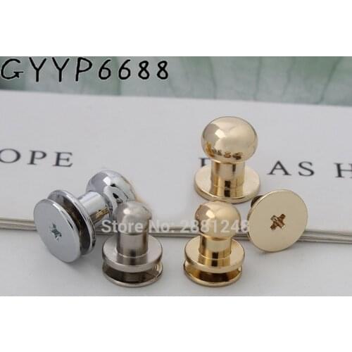 10-30-100pcs 4 5mm 6mm 8mm Copper Stud Screw Round Head Nail Leather Screw Rivet Chicago Button for DIY Decoration Metal Parts