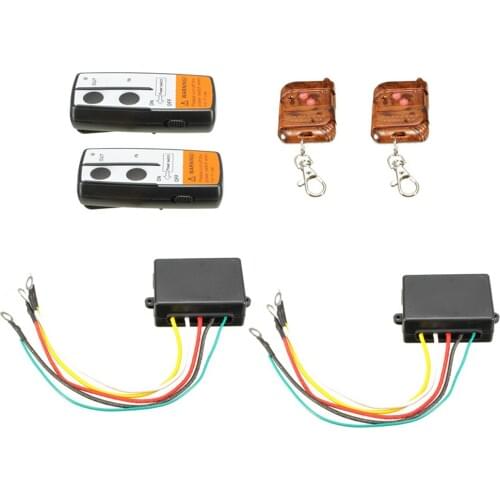 12V Car Wireless Winch Electric Remote Control With Manual Transmitter Set Truck ATV SUV Truck Vehicle Trailer Kit