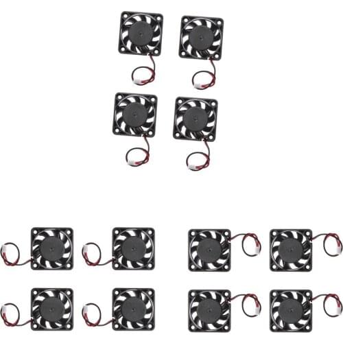 12x 12V DC Mini Plastic Computer Cooler Radiator Fan Silent Fan for Desktop Case
