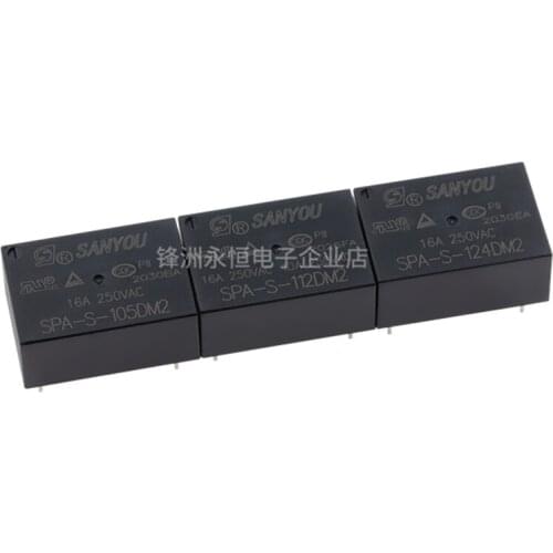 2PCS New SPA-S-105DM2 SPA-S-112DM2 SPA-S-124DM2 A Set Of Normally Open 4-Pin 16A 250VAC Relay